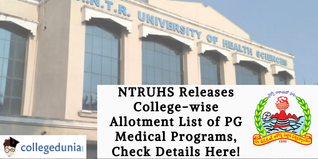 NTRUHS Releases College-wise Allotment List of PG Medical Programs, Check Details Here!
